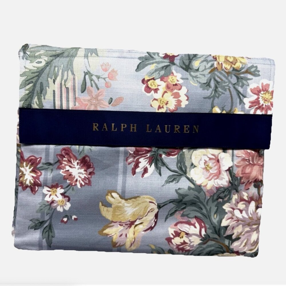 Ralph Lauren Home Adalia Cotton FULL QUEEN Duvet Cover Blue Floral 1pc NEW $430